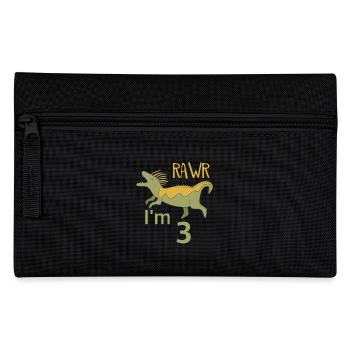 Zum 3 Geburtstag für Jungs Mädchen Mosasaurus - Federtasche - Schwarz - Vorne