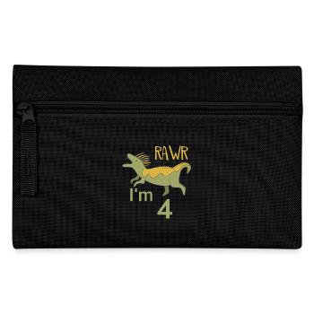 Zum 4 Geburtstag für Jungs Mädchen Mosasaurus - Federtasche - Schwarz - Vorne