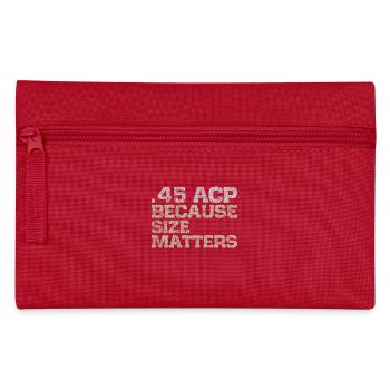 45 AKP, Größe Angehörige Pistolen T-Shirt (gedämpft) - Federtasche - Rot - Vorne