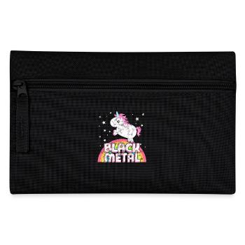 Cool ironic black metal music unicorn - Pencil Case - black - Front