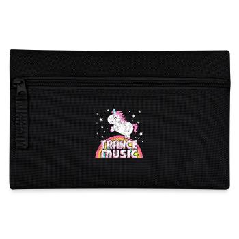 Cooles Ironisches Trance Music Musik Einhorn - Federtasche - Schwarz - Vorne