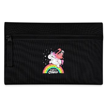 Mega! Unicorn Flamingo Panda Crew Shirt - Pencil Case - black - Front