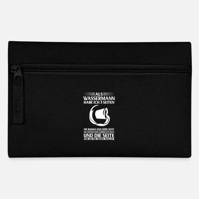 Als WASSERMANN habe ich 3 Seiten... Sternzeichen - Federtasche - Schwarz