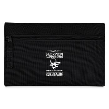 Als SKORPION habe ich 3 Seiten... Sternzeichen - Federtasche - Schwarz - Vorne