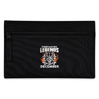 December - birthday - firefighter - legend - EN - Pencil Case - black - Front