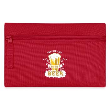 Du siehst aus als würde ich ein Bier vertragen - Federtasche - Rot - Vorne