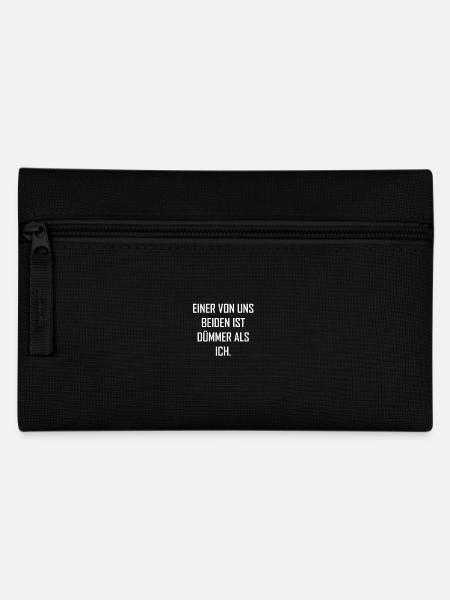Dumm Spruch Sprüche Dümmer Lustig Humor Fun fun - Federtasche - Schwarz