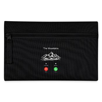 Berge Anruf Geschenk Handy Alpen Wandern Natur - Federtasche - Schwarz - Vorne