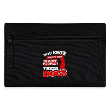 Distressed - In humans I like their dogs - Pencil Case - black - Front