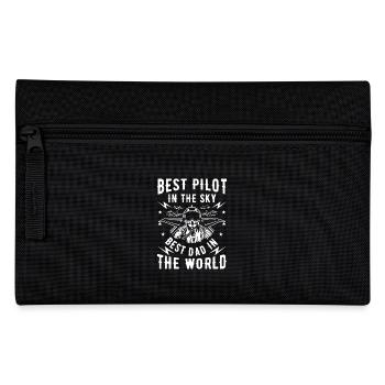Best pilot in the sky best dad in the world - Pencil Case - black - Front
