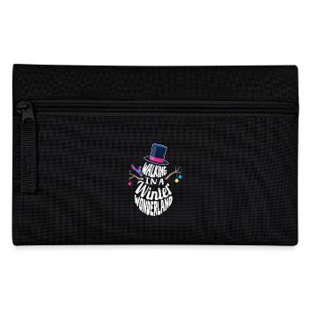 Walking in a winter wonderland snowman - Pencil Case - black - Front
