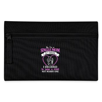 Single Mom - Single mother - Pencil Case - black - Front