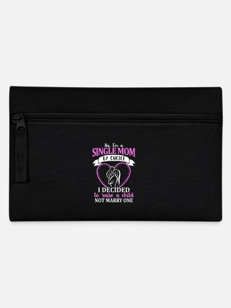 Single Mom - Single mother - Pencil Case - black