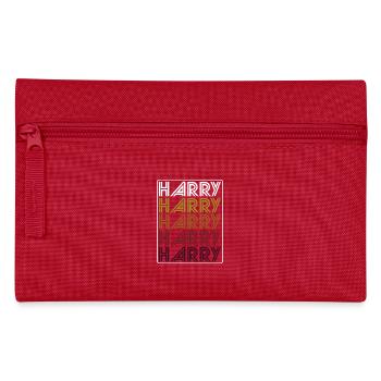 Harry Retro Wordmark Pattern - Pencil Case - red - Front