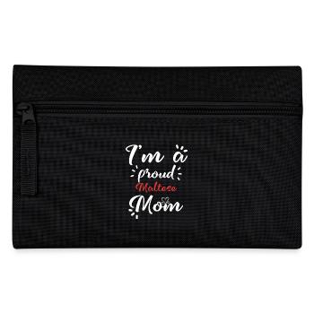 Maltese dog shirt for proud Maltese mum - Pencil Case - black - Front