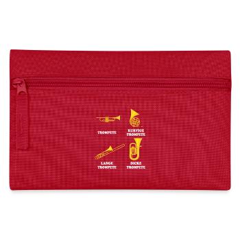 Trompeten - Federtasche - Rot - Vorne