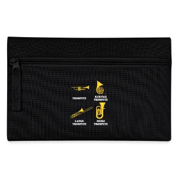 Trompeten - Federtasche - Schwarz - Vorne