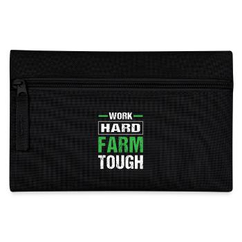Work hard farm tough cool farmer - Pencil Case - black - Front
