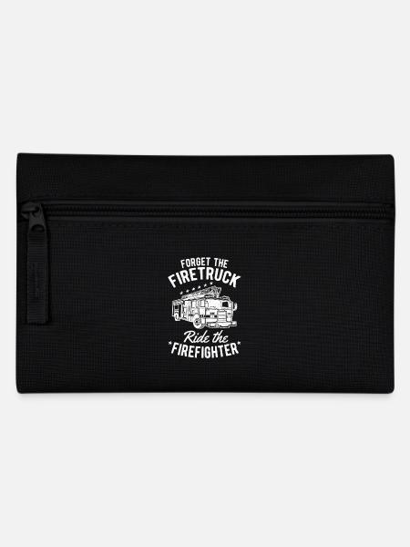 Forget the Firetruck ride the Firefighter - Pencil Case - black