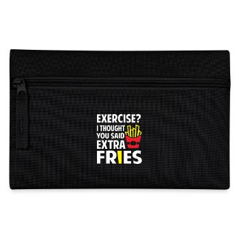 Exercise? I thought you said extra Fries - Pencil Case - black - Front