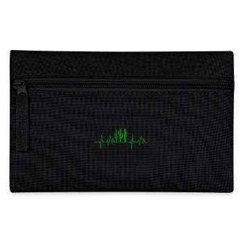 Kaktus Herzschlag heartbeat geschenk cactus - Federtasche - Schwarz - Vorne