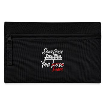 Motivationsshirt für Lernen - Federtasche - Schwarz - Vorne