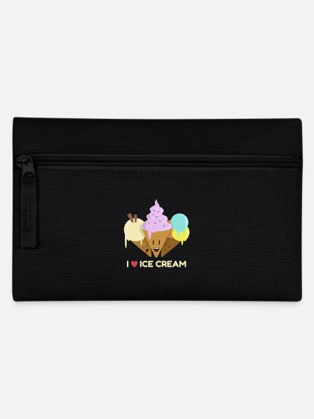 J'aime le T-shirt de crème glacée - Trousse - noir