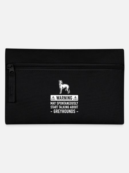 Funny Greyhound Gift Idea - Pencil Case - black