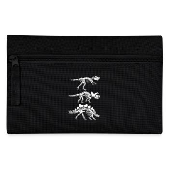 Dinosaurier Skelett Anatomie - Federtasche - Schwarz - Vorne