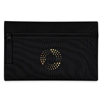goldene Punkte - Federtasche - Schwarz - Vorne