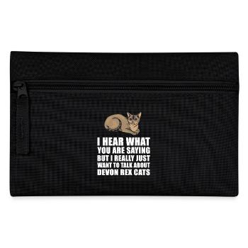 Devon Rex Cat Cute Gift - Pencil Case - black - Front
