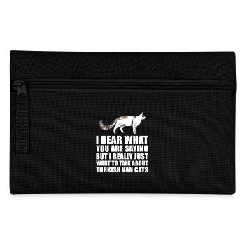 Angora turc Cat cadeau mignon - Trousse - noir - Devant
