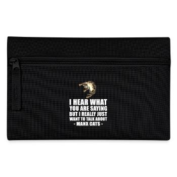 Chat mannois Fun cadeau - Trousse - noir - Devant