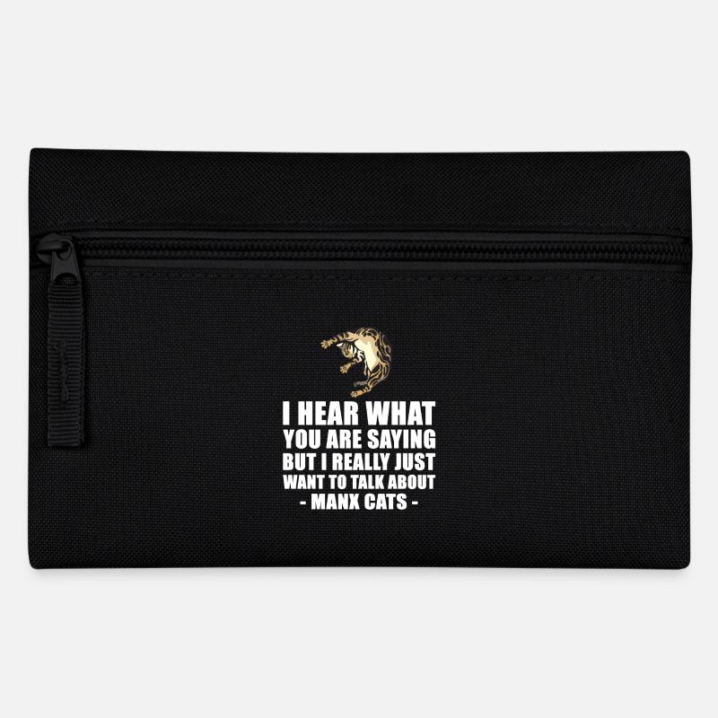 Chat mannois Fun cadeau - Trousse - noir