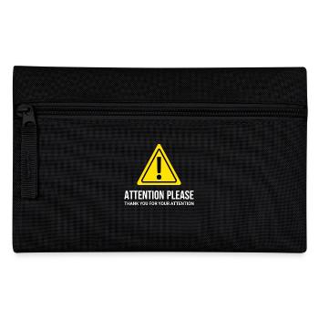 Ich bitte um Aufmerksamkeit - vielen Dank - Federtasche - Schwarz - Vorne