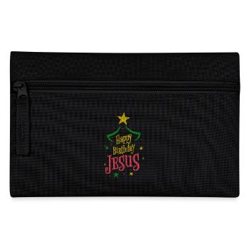 Happy Birthday Jesus | Christmas - Pencil Case - black - Front