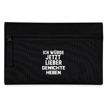 GEWICHTE HEBEN - Federtasche - Schwarz - Vorne