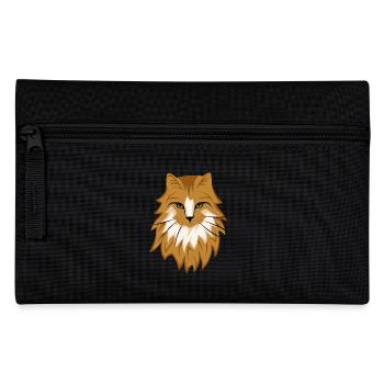 Braune Katze - Federtasche - Schwarz - Vorne