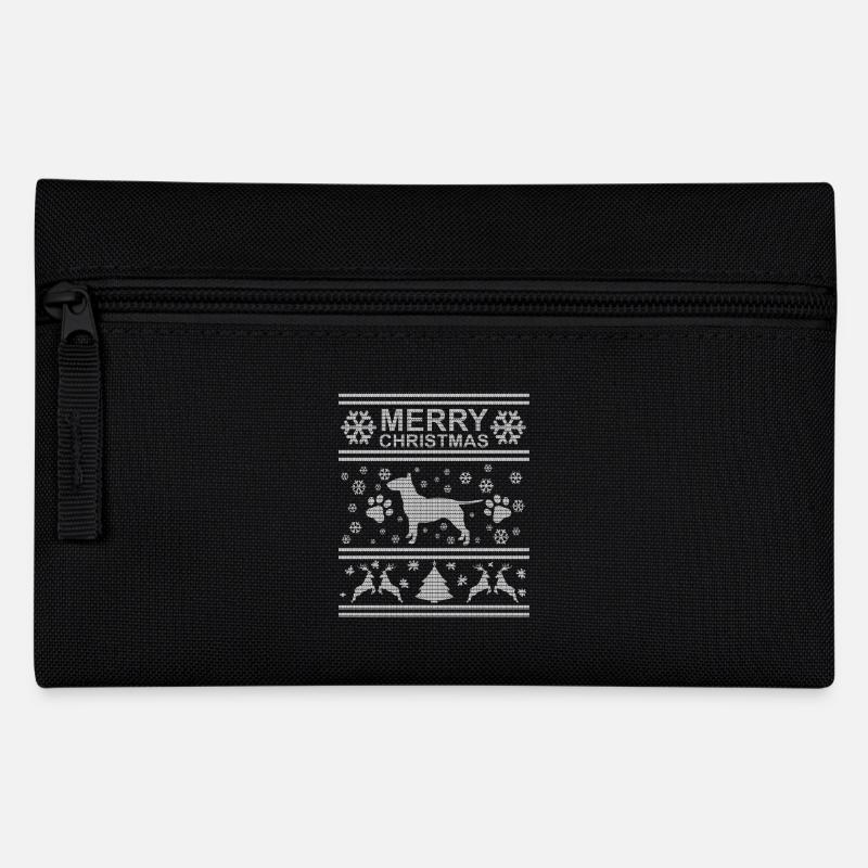 Ugly Christmas Sweater Bullterrier - Federtasche - Schwarz