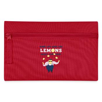Lemon funny character lemonade child baby juice - Pencil Case - red - Front