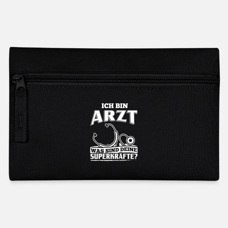 Lustiges Arzt Ärzte Shirt Ich Bin Arzt - Federtasche - Schwarz