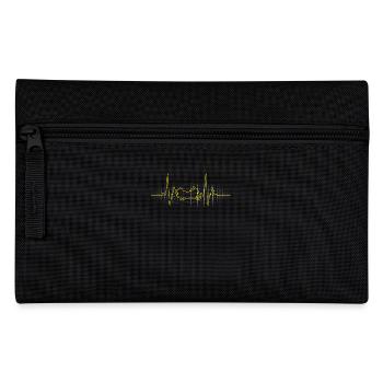 Motorcycle Love Heartbeat Gift ECG Puls Biker - Pencil Case - black - Front