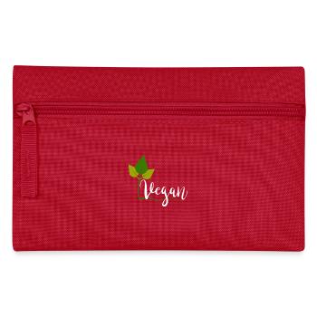 Vegan - Federtasche - Rot - Vorne