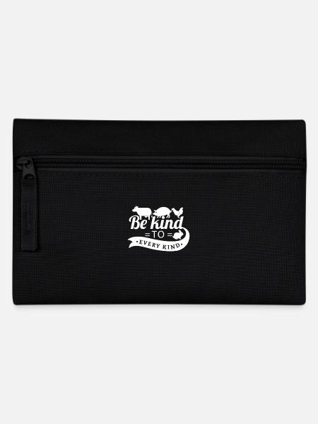 Be kind to every kind - vegan vegetarian gift - Federtasche - Schwarz