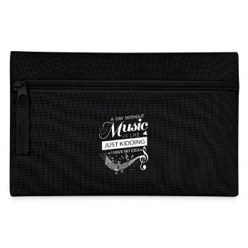 A day without music is like Just Kidding no idea - Trousse - noir - Devant