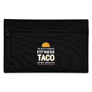 I'm Into Fitness Taco In My Mouth Mexican Shirt - Pencil Case - black - Front