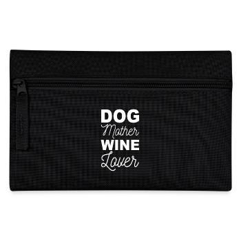Dog Mother Wine Lover - Pencil Case - black - Front