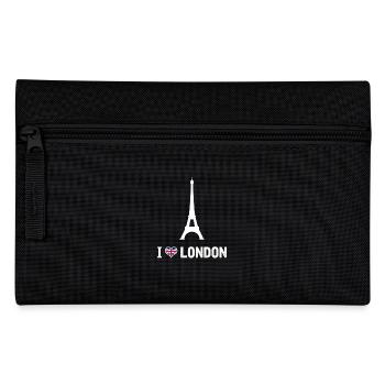I love London Spaß-Shirt - Federtasche - Schwarz - Vorne