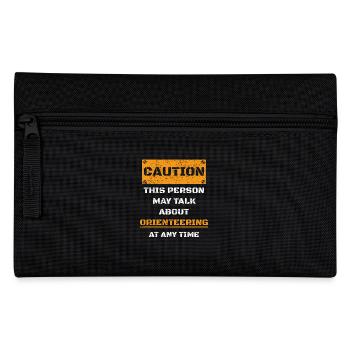 CAUTION WARNUNG TALK ABOUT HOBBY Orienteering - Federtasche - Schwarz - Vorne