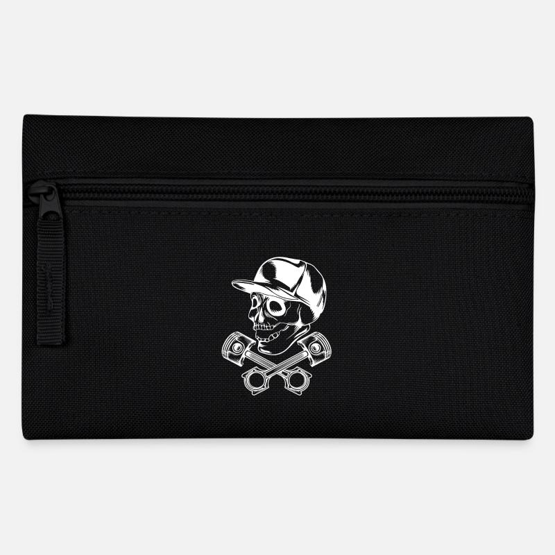piston du crâne blanc - Trousse - noir